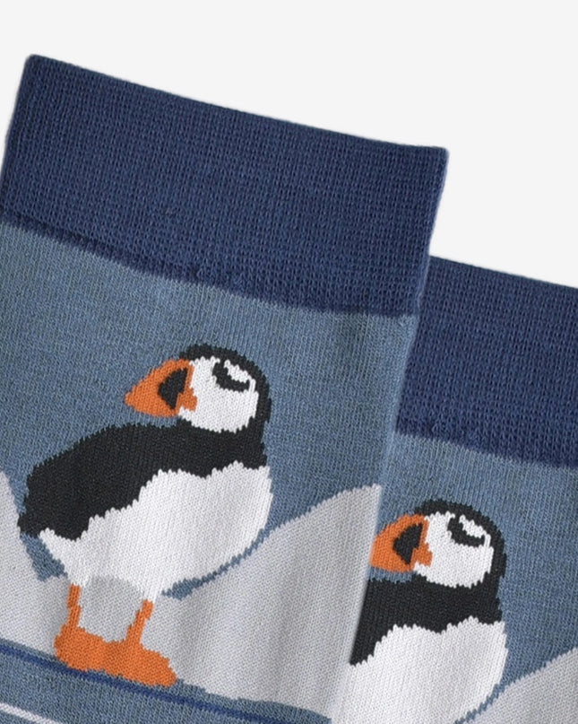 Bamboesokken voor heren – Arctic Puffin (maat 40–46)