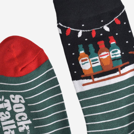 Bamboesokken voor heren – zwart/groen Party Drinks Sledge (maat 40–46)