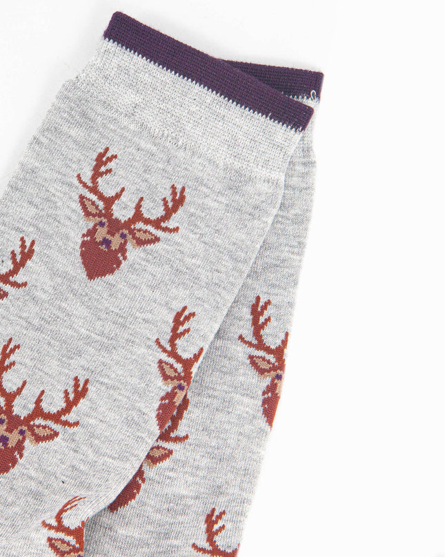 Bamboesokken voor heren – Winter Deer (maat 40–46)