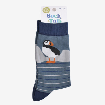 Bamboesokken voor heren – Arctic Puffin (maat 40–46)