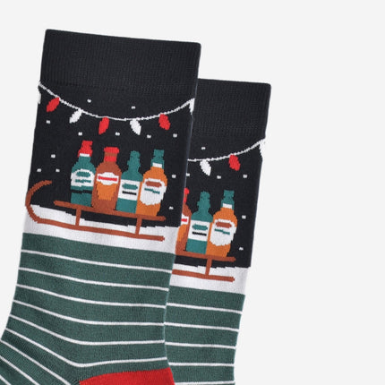 Bamboesokken voor heren – zwart/groen Party Drinks Sledge (maat 40–46)